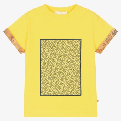 Alviero Martini Babies' Boys Yellow Cotton T-shirt