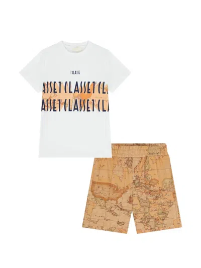 Alviero Martini Map-print Short Set In Multi