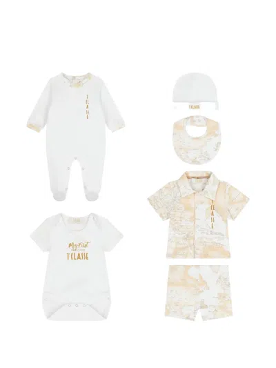 Alviero Martini Patterned Babywear Set In White