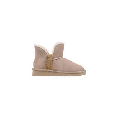 Alviero Martini Prima Classe Beige Leather Ankle Boots In Pink