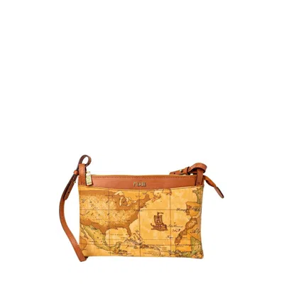 Alviero Martini Prima Classe Beige Leather Handbag In Brown