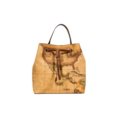 Alviero Martini Prima Classe Beige Leather Handbag