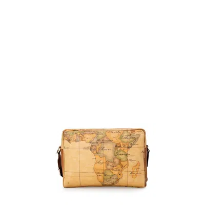 Alviero Martini Prima Classe Beige Polyester Handbag In Brown