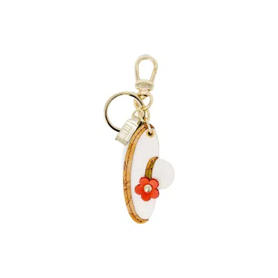 Alviero Martini Prima Classe Beige Polyester Keychain In Sand