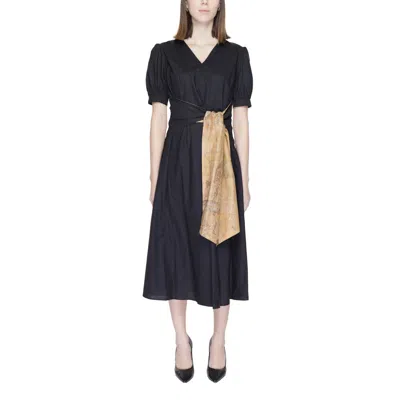 ALVIERO MARTINI PRIMA CLASSE BLACK COTTON DRESS