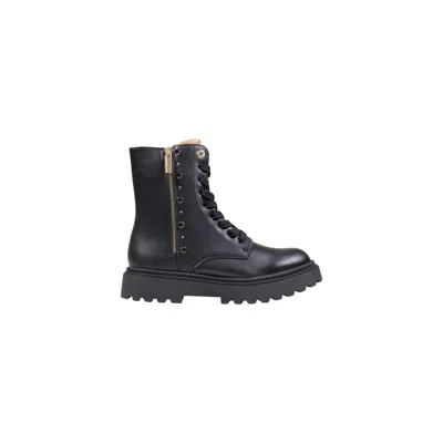 Alviero Martini Prima Classe Black Polyethylene Lace-up Boots