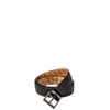 Alviero Martini Prima Classe Brown Leather Belt In Black