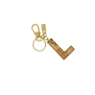 Alviero Martini Prima Classe Leather Women's Keychain In Beige