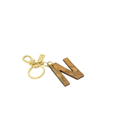 Alviero Martini Prima Classe Leather Women's Keychain In Beige