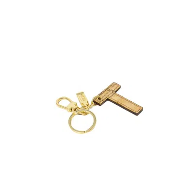 Alviero Martini Prima Classe Leather Women's Keychain In Beige