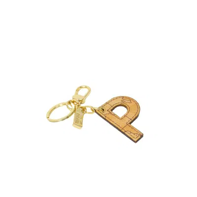 Alviero Martini Prima Classe Leather Women's Keychain In Beige