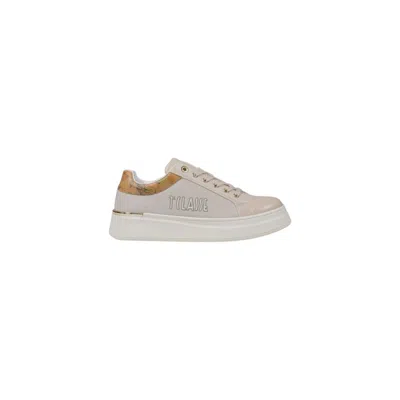 Alviero Martini Prima Classe Beige Polyester Sneaker In Animal Print