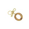 Alviero Martini Prima Classe Beige Polyethylene Keychain In Gold