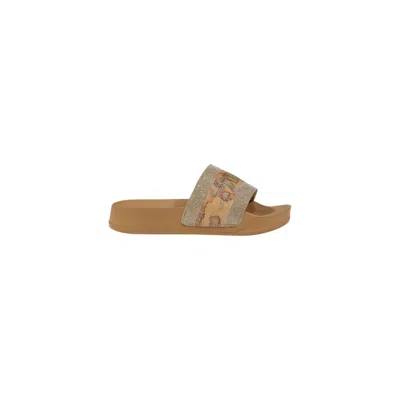 Alviero Martini Prima Classe Beige Polyethylene Slipper In Brown