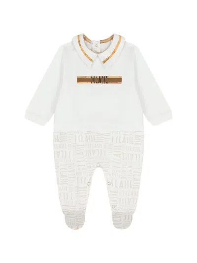 Alviero Martini Printed Babygrow In Neutral