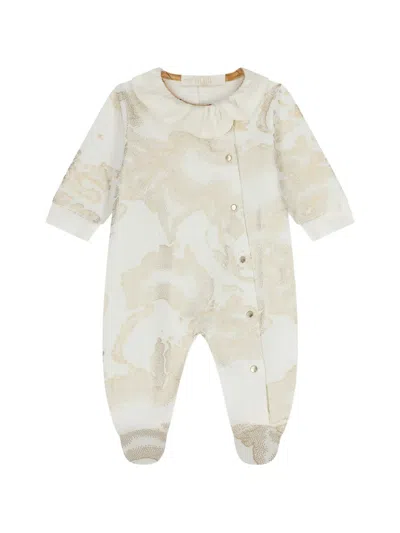 Alviero Martini Ruffled Printed Babygrow In Neutral