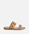 Alviero Martini Brown Geo Printed Flat Sandal In Brown