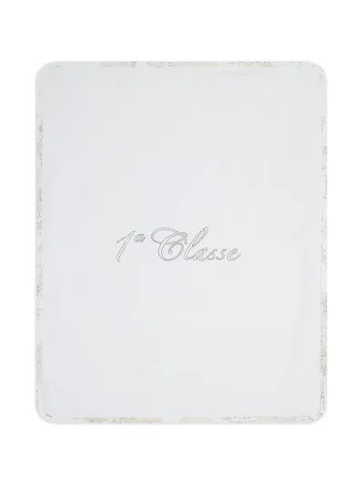 Alviero Martini Script Print Blanket In White