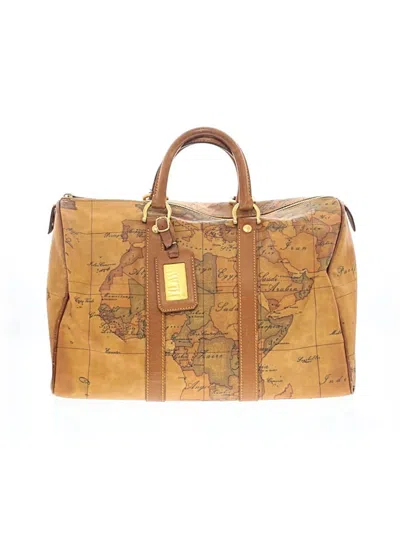 Pre-owned Alviero Martini Weekender In Tan