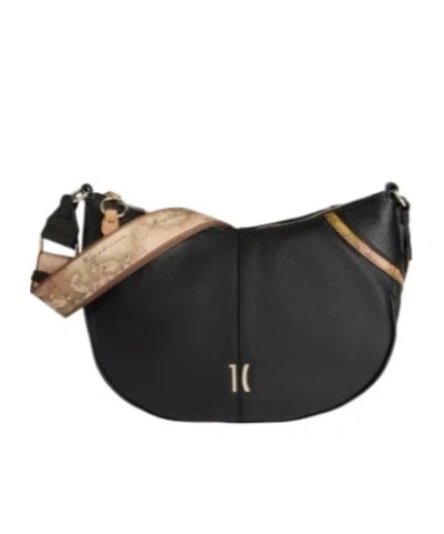 Alviero Martini Wide Strap Shoulder Bag In Black