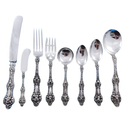 Pre-owned Alvin Corporation Old Orange Blossom By Alvin Sterling Silver Flatware Set For 8 Service 69 Pieces