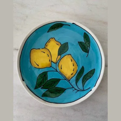 Always Amalfi Amalfi Lemon Dinner Plate In Blue