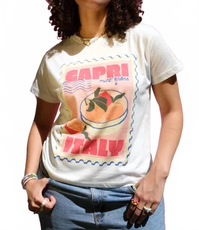 Always Amalfi Women's Capri Italy Graphic Top In White