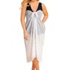 Always For Me Clipped Jacquard Plus Size Long Pareo Cover Up In White In White