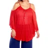Always For Me Flirty Plus Size Cover Up Dress In Red In Red