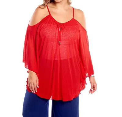 Always For Me Flirty Plus Size Cover Up Dress In Red
