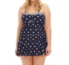 Always For Me Plus Size Daphne Swim Dress In Afm Navy