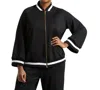 Always For Me Plus Size Hudson Bomber Jacket In Black In Black