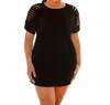 Always For Me Plus Size Jersey Cut Out Cover Up Dress In Black In Black