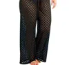 Always For Me Plus Size Lattice Beach Cover Up Pants In Afm Black In Black