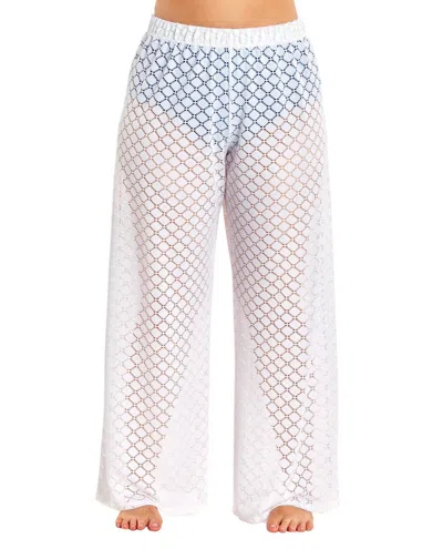 Always For Me Plus Size Lattice Beach Cover Up Pants In White