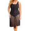Always For Me Plus Size Long Pareo Swimsuit Cover Up In Black And White Dot In Multi