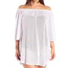 Always For Me Plus Size Off The Shoulder Cover Up Tunic In White In White