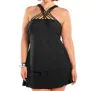 Always For Me Plus Size Siren Tankini Top With Matching Tankini Bottom In Black In Black