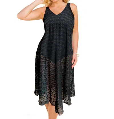 Always For Me Plus Size V-bottom Cover Up Dress In Afm Black