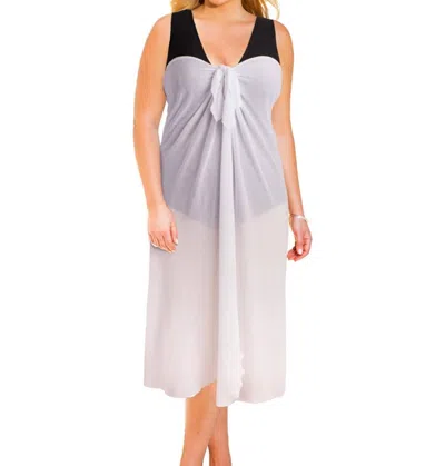 Always For Me Sun Diva Plus Size Long Pareo Cover Up In White