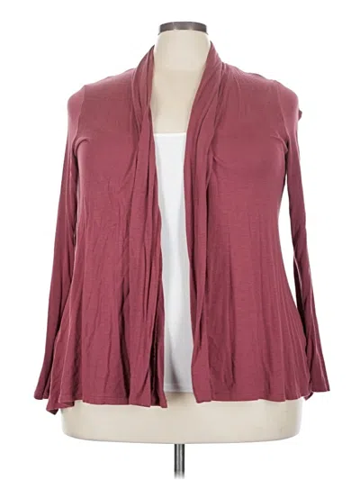 Pre-owned Always Indigo Cardigan Sweater In Burgundy