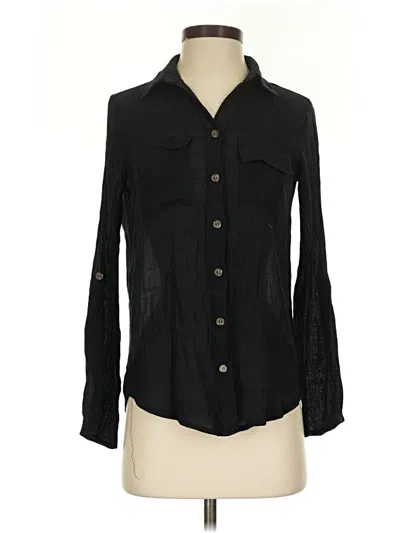 Pre-owned Always Indigo Long Sleeve Button Down Shirt In Black