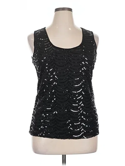 Pre-owned Always Indigo Sleeveless Blouse In Black