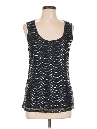 Pre-owned Always Indigo Sleeveless Blouse In Black