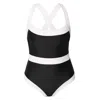 Always On Holiday Women's White / Black Milano One Piece Black And White In Black/white