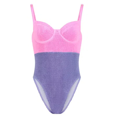 Always On Holiday Women's Pink / Purple Sugar Pop One Piece In Pink/purple