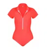 Always On Holiday Women's Red Emily Coral One Piece In Red