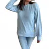 Alx Couture Yarn Dyed Crew Sweater In Carolina Blue In Blue
