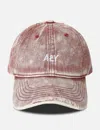 Aly Distressed Logo Red Washed Cap