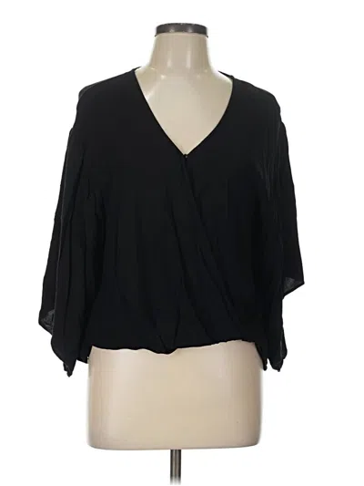 Pre-owned Alya 3/4 Sleeve Blouse In Black